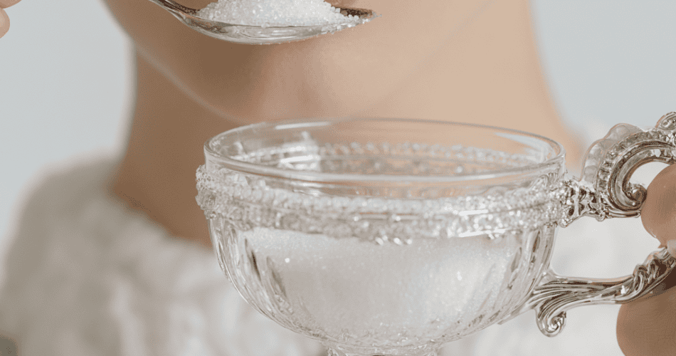 woman eating sugar